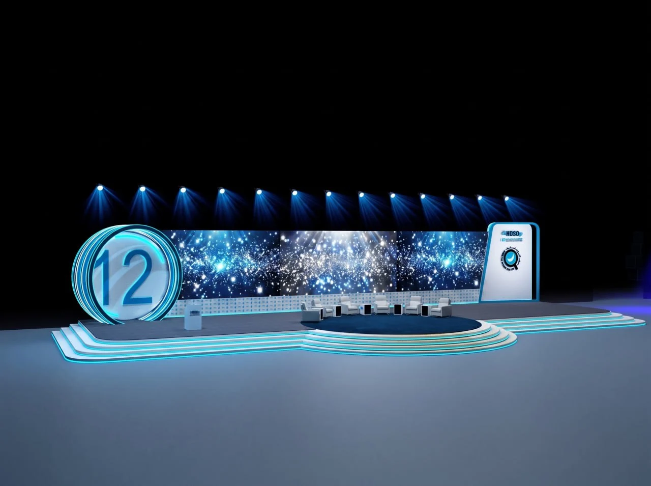 HDSO forum main stage design with wide LED screen UAE