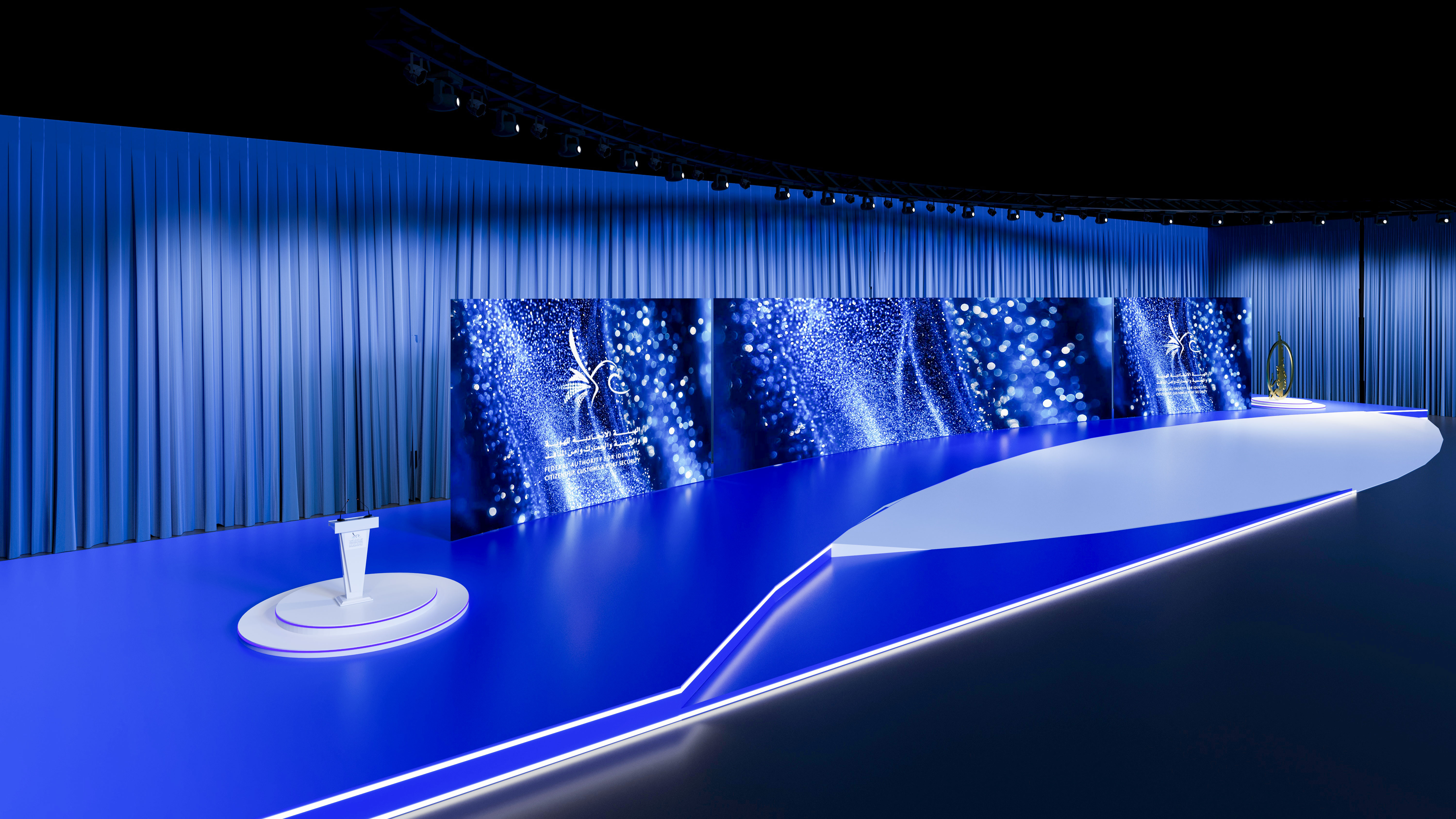 Gala evening stage design Abu Dhabi