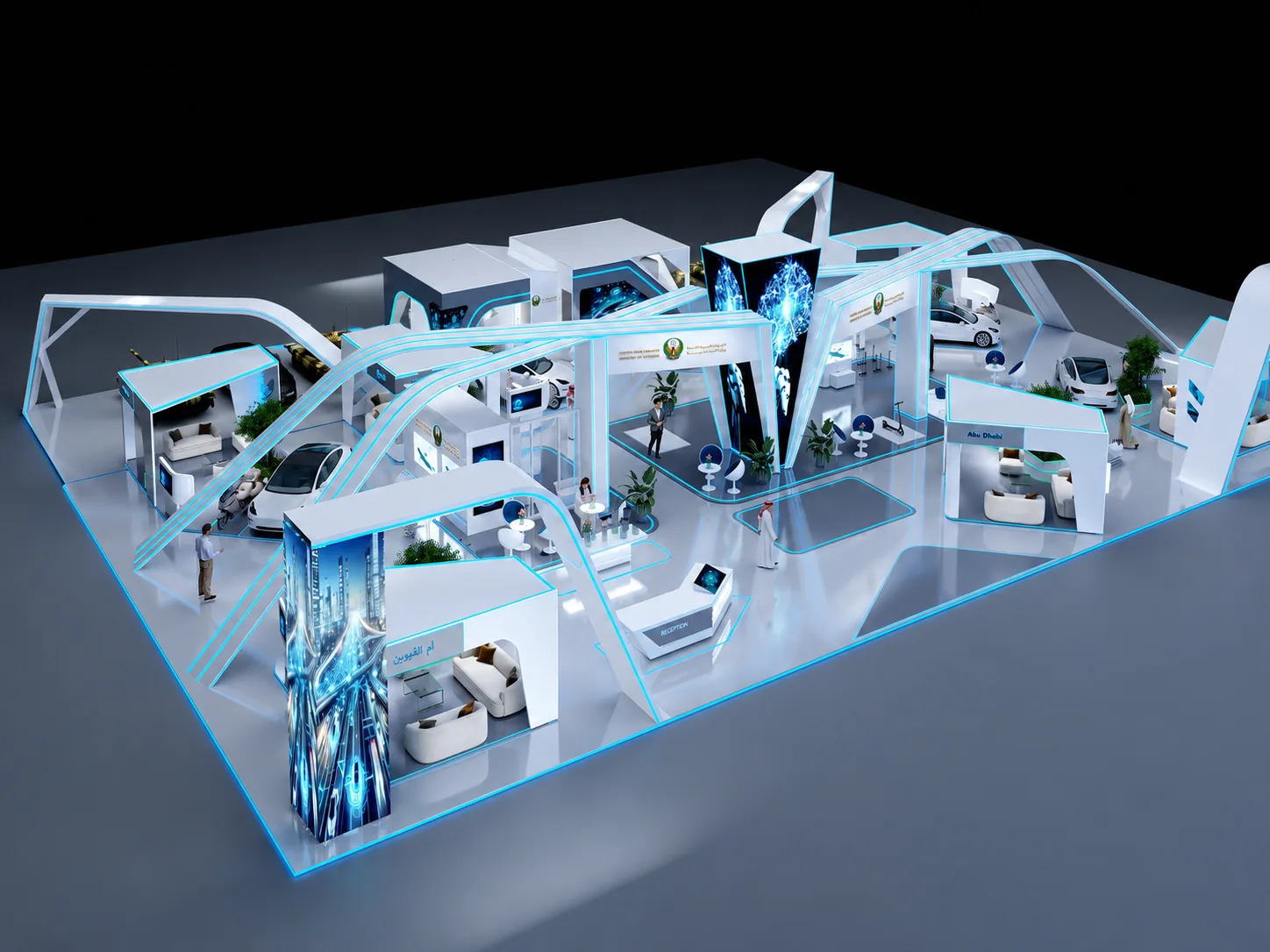 Ministry of Interior pavilion emirates zones exhibition design UAE