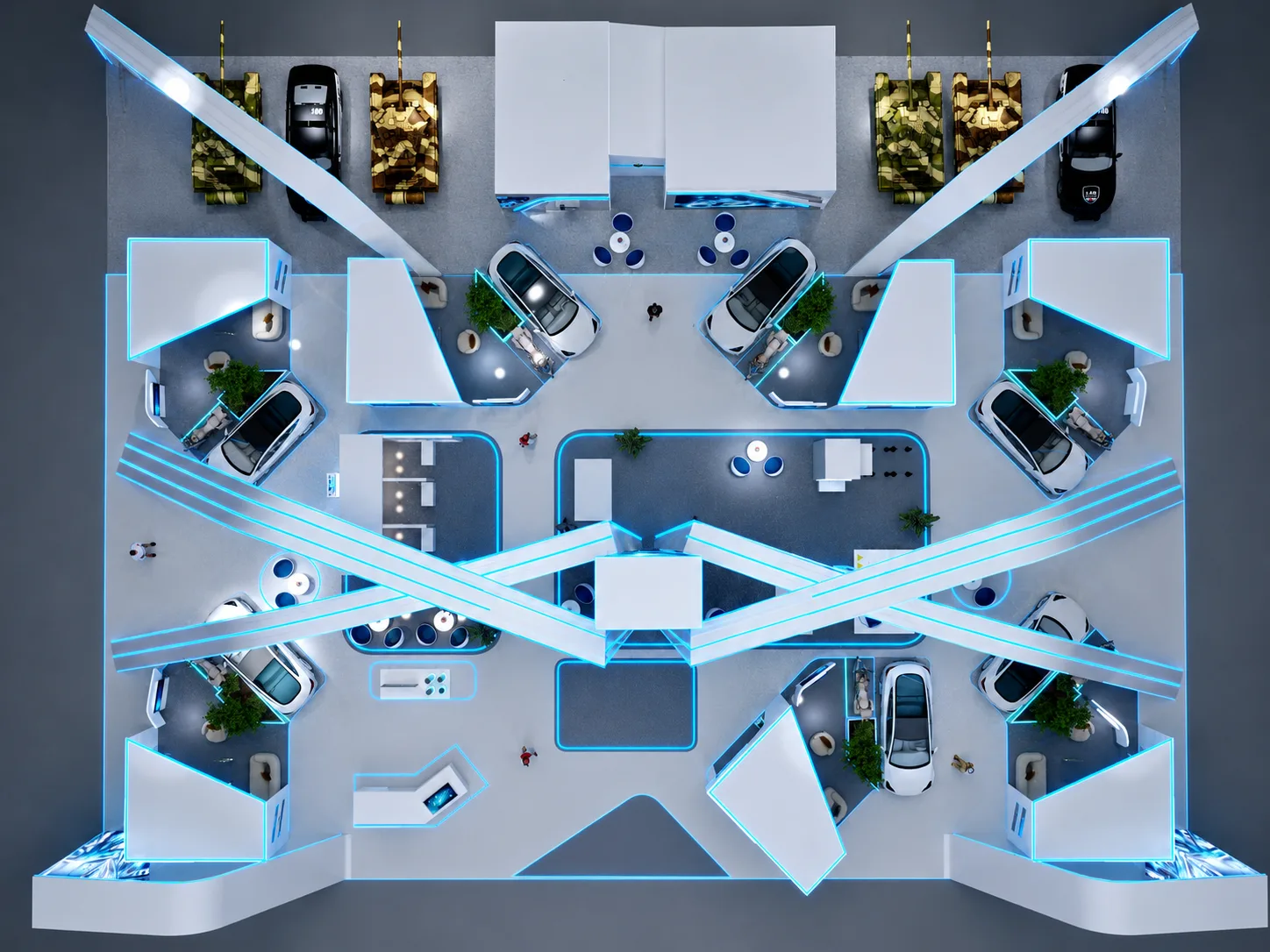 Ministry of Interior pavilion top-down floor plan exhibition layout UAE