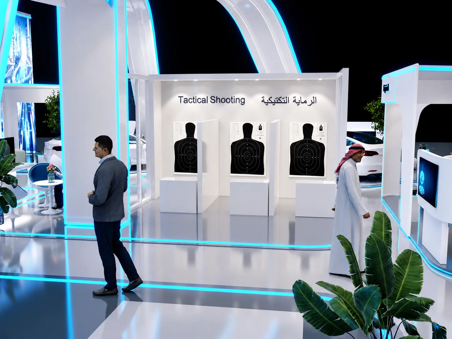 Tactical shooting interactive exhibition zone UAE