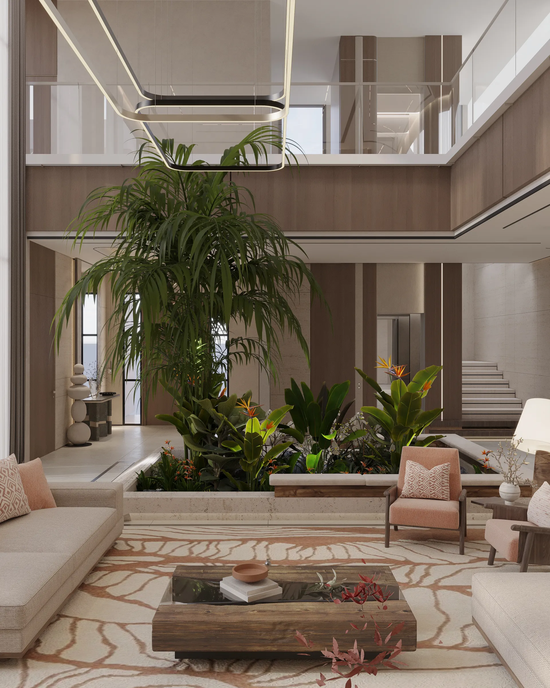 Lounge interior design by Taymaa Alshoufy in Abu Dhabi