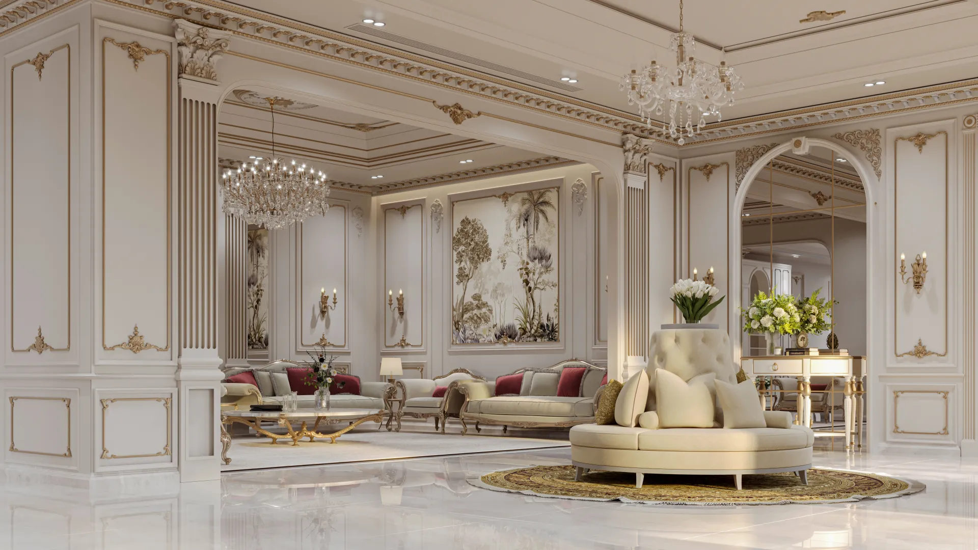 Classic villa interior design UAE