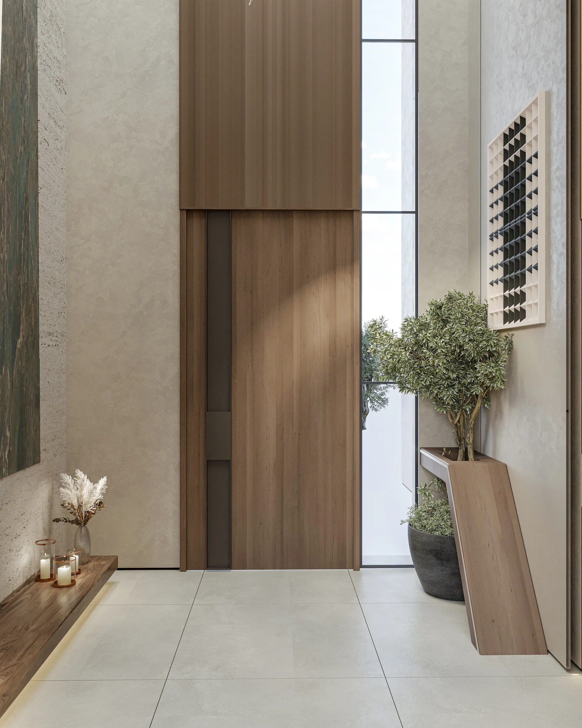 Indoor garden residence modern luxury interior design UAE
